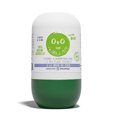 POUPINA - Le Déodorant Bio Enfant Tête à Toto - 0 Alcool + 0 Chlorohydrate d'alu, spécial peaux sensibles - À partir de 10 ans - 100% d'ingrédients d'Origine Naturelle - Fabriqué en France - 50 mL