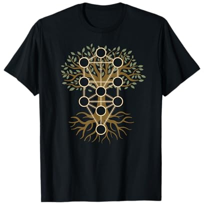 Kabbalah albero della vita simbolo misticismo ebraico dieci sefirot Maglietta