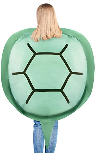 deAO Riesiges Tragbares Schildkrötenkissen (130cm) – Weiches Plüsch-Kuschelkissen für Cosplay, Kinder & Erwachsene, Lustiges Geschenk für Geburtstag, Halloween & Wohnzimmer-Deko (Grün)