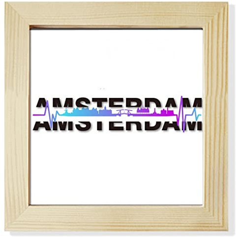 City Radio Amsterdam Building Square Bilderrahmen Wand Tischplatte Display