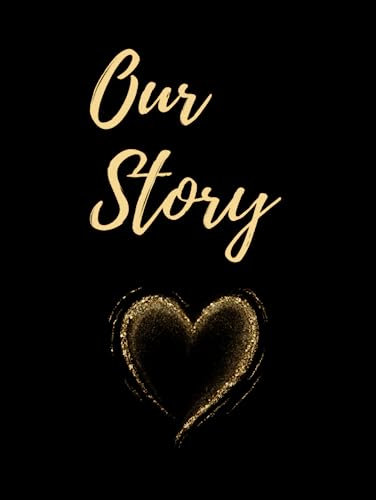 Our Story Love Themed Black Scrapbook Photo Album
