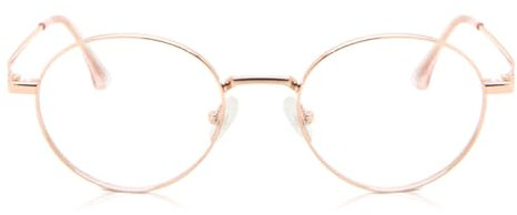 SmartBuy Collection Vollrand, oval, Roségold, M299, modische Unisex-Brille, rose gold, 46 EU