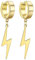 Lightning-Bolt-Ohrringe für Damen und Mädchen, Edelstahl, Charm, Punk, Blitz, baumelnde Creolen, Hip-Hop-Schmuck, Edelstahl, Kein Edelstein