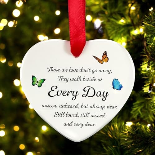 COLOFALLA Bereavement Gifts Hanging Memorial Gift Sympathy Gift Christmas Tree Decoration Memorial Plaques Loss of Mum Dad Husband Grandpa Grandma Those We Love Don't Go Away