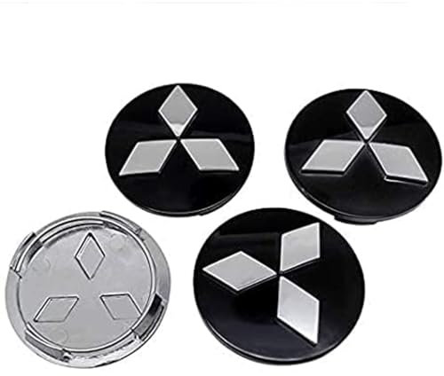 ZYVIA 4 Stück Auto Radnabenkappen für Mitsubishi ASX Outlander Lancer Space Star 60mm, Nabenkappen Wasserdicht Felgenkappen Staubdicht Radnabendeckel langlebig Nabendeckel
