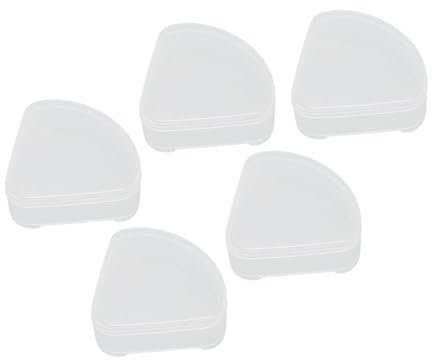 Powder Puff Storage Case, Triangle Makeup Puff Case Portable Safe Smooth Plastic for Beads for Powder Rooms