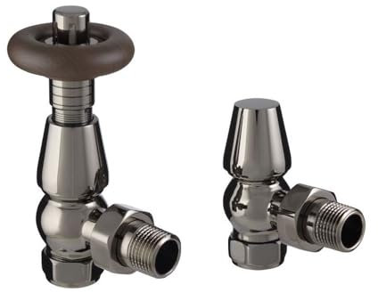 EcoSpa Chelsea Thermostatic Valve - Angled - Black Nickel (Pair)