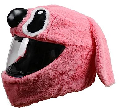 Tioheam Motorradhelm Abdeckung Plüsch Motorradhelm Überzüge, Cartoon Helmüberzug Für Motorradhelm, Integralhelm Schutzhülle Hutschutz, Für Motorradhelm, Umfassende Wärme (Helm Nicht Inbegriffen)