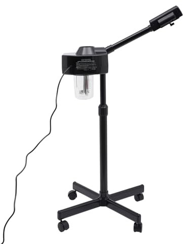 FUROMG Hot Mist Spray Gesichts Ozon-Gesichtsdampfer Gesichtssauna Verdampfer Gesichtsdampfer Bedampfer für Haus Schönheitssalon Einstellbare OzonFunktion Schwarz