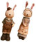 ifundom 1 Paar Kaninchen Dekorative Ornamente Vintage-wohnkultur Dekoration Spardose Für Kinder Neuheit Münze Ostern-Statue Desktop- Mädchen Lagertank Hase Harz