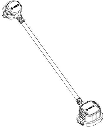 absoluts Unisex – Erwachsene Bosch PowerMore Kabel, Kabelführung Abgewandt Von Akkuhalter, 50 Mm (BCH3925_50), Rot, Extra Breit EU