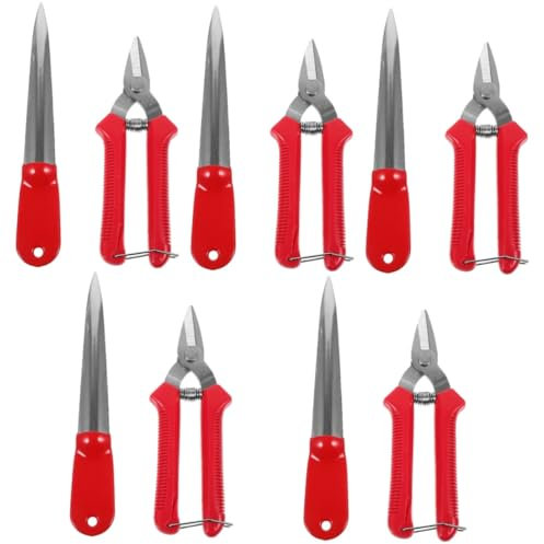 SEWACC 5 Sätze Stemmmesser Aus Geflochtenem Korb Metallkorb Körbe Werkzeug Schere Bausatz Rattanpflücker Aus Weidengeflecht Weidenkorb Korbflechten Zubehör Stuhl Plastik Drachenmuster