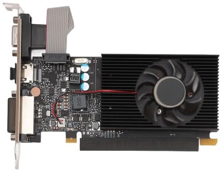 Annadue Carte Graphique GT 710, 2 Go DDR3 64 Bits PCI Express 2.0 16X pour PC de Jeu, Carte Vidéo PC avec Ventilateur de Refroidissement, Prise en DirectX 12