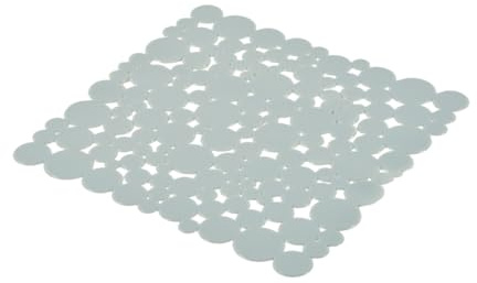 MACOSA UMEN168BG Spülbecken-Einlage Blau Blumen Kunststoff Spülbecken Matte Spülmatte rutschfest Spültischeinlage Spülbeckenschutz Schutzmatte Küche Frostblau Hellblau