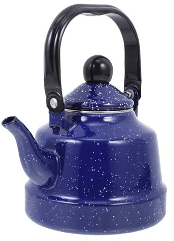 Amosfun Bollitore Per Il Tè Smaltato Sul Piano Cottura1. Teiera Vintage Da 1 Litro Smaltata Retrò Per Cucina In Fattoria Campeggio