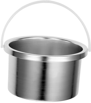 Mikinona Aluminum Wax Melting Inner Pot Replacement for Wax Warmers Hair Removal Melter Container Easy to Clean High Temperature Resistant