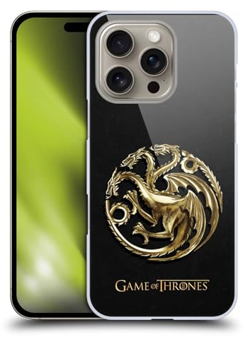 Head Case Designs Offiziell Zugelassen HBO Game of Thrones Gold Stark Embossed Sigils Harte Rueckseiten Handyhülle Hülle Huelle kompatibel mit Apple Apple iPhone 16 Pro