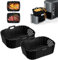 2Pezzi Teglie in Silicone per Friggitrice ad Aria, Accessori Friggitrice ad Aria per Ninja Double Stack XL Friggitrice Verticale 9.5L SL400EU, Foodi Max Dual Zone AF400EU, AF300EU 7.5L, Per Airfryer