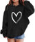 Sudadera Con Capucha Niña Sudadera Lila Niña Pullover Cuello Niño Con Cuello Redondo Top De Algodón Ropa Para Niñas Camiseta Negra Cuello Bebe Ropa Para Niña Pullover Navidad Niña (W-Black, 8-9 Years)