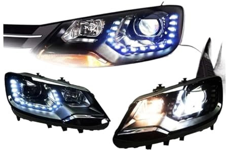 CBXPXVXP Scheinwerfer Kompatibel for VW Sharan Scheinwerfer 2012-2018 Scheinwerfer DRL Blinker Angel Eye Projektor Objektiv