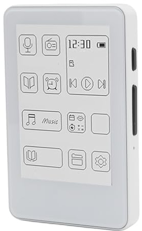 2,7 Zoll E Ink MP3 -Player, Bluetooth 5.0 HiFi Music Player mit Eye Protect Screen, USB C -Ladung, Tragbarer E -Buchleser für Reisen, Outdoor, Home, White
