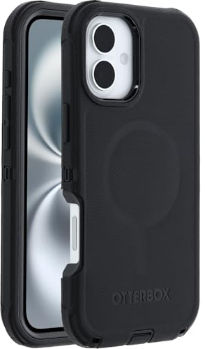 OtterBox Defender Series MagSafe Case for iPhone 16 Plus, Shockproof, Drop Proof, Ultra-Rugged, Protective Case, 7x Tested to Military Standard, Black, Non-Retail Packaging