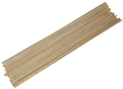 Brazing Rods for Oxyacetylene Welding, 25PCS Brass 250mm, for Copper Alloy and Steel Fabrication (2.0mm)