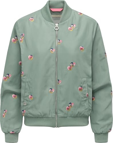 Ragwear Damen leichte Übergangsjacke kurze Blousonjacke mit Bomberkragen Lunara YOUMODO Dusty Green Gr. S