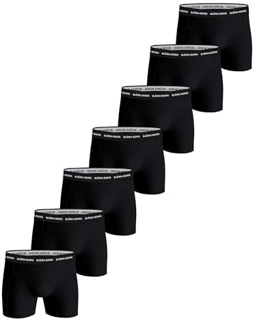 Björn Borg Herren Boxershorts, 7er Pack - Cotton Stretch Boxer, Logobund, Unterhose, Baumwollmischung