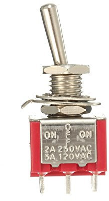 Alamor Roter Kippschalter Dpdt On-Off-On 6 Pins 3 Position 5A 120Vac/2A 250Vac