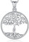Lebensbaum Kette für Frauen, Baum des Lebens Halskette Anhänger silber 925 Damen, Geburtstag Muttertag Schmuck Geschenke für Frauen Mädchen Mama Frau Freundin (Tanzende Frau)