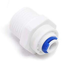 Wiltec Jaco-Adapter 6,5 mm 1/4 Schlauch & 20 mm 1/2 AG, 25 x 25 x 35 mm, PP Schlauchverbinder für Wasserfilter, Osmoseanlage, Umkehrosmose