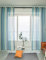 Lactraum leinen Vorhang Wohnzimmer Schlafzimmer Blau Gradient Streifen Gardine Tranparent mit Ösen 200 x 245 cm (BxH)