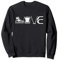 Ice Hockey Love Goalie Game Player Hockey Uniform Sticks Sweatshirt