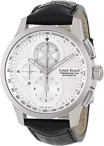 Louis Erard Herren 79220 AA21. BDC53 1931 Automatische schwarz Leder Chrono Tachymeter Uhr