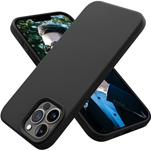 OTOFLY for iPhone 13 Pro Max Case [Compatible with MagSafe] Full-Body Silicone Shockproof Slim Thin Phone Case for iPhone 13 Pro Max 6.7 inch (Black)