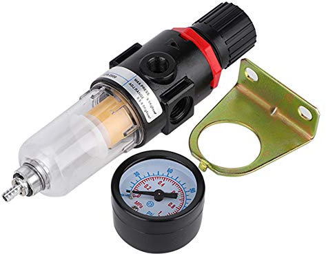 Regolatore di Pressione Aria, Riduttore di Pressione Acqua, Valvola Compressore Aria Interruttore con Manometro Nuovo Separatore D'acqua Riduttore D'aria Compressa Filtro Olio Pneumatico Componenti