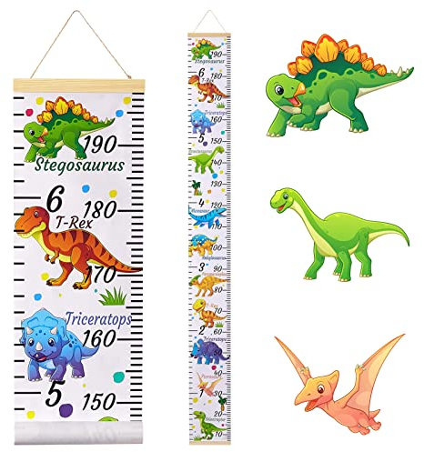 Beinou Wachstum Messlatte Wandbehang Dekorative Messlatten für Kinder Messleiter Lineal Messtabelle für Baby Kinderzimmer 7.9'' x 79'' Giraffe
