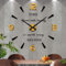 Vangold Moderne Mute DIY große Wanduhr 3D Aufkleber Home Office Decor Geschenk