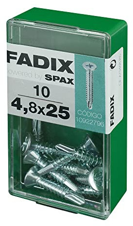 Box S 10 Stück ROSSCHRAUBE CHAPA CP AUTOT. Zink 4,8 x 25 mm FADIX