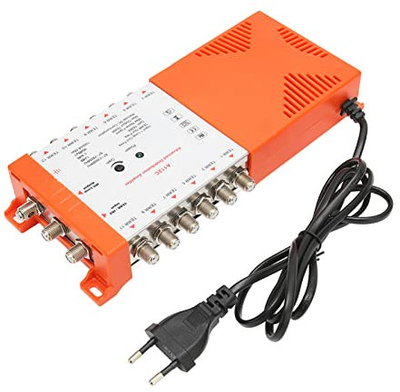 Amplificatore TV di Distribuzione 12 Canali - 12 Vie Spina EU 230V - Amplificatore di Segnale ad Alto Guadagno per TV