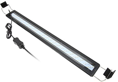 Luz LED para Acuario, Luz para Pecera, Adorno de Pantalla Acrílica de Disipación de Calor Negra para Peces, Ultrafino, 3 Modos de Color (Enchufe europeo 220V)