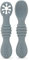 BABYZOCO PreCucharas bebe, Cucharas bebe, Cucharas BLW, Cubiertos de iniciación, Set de cucharas Aprendizaje bebe, Antibacteriana, Ergonómicos, Desde 0 meses hasta 18 meses, Silicona, Azul Pastel