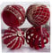 Christmas Tree Ornaments Velvet Balls Shatterproof Decorations Xmas Baubles Party Holiday Wedding Dark Red (8CM B)