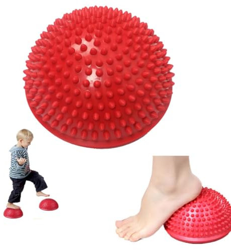EHOTER Halbrund Yoga-Bäll Sport Balance Pods Mini Therapie Balance Igel Ball mit Noppen Hart Gymnastik Kugel Trittstein für Kinder Erwachsene Koordination Balance Fitness Training Geschenk (1)