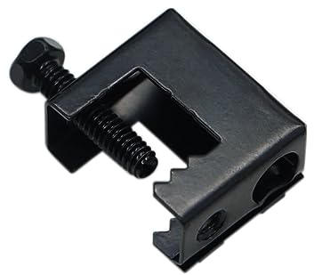 Upgrade Baudelun 1/4-Zoll-20 Balkenklemmen, schwarzer Stahl, zum Anschrauben für 1/4 Zoll und 3/8 Zoll Gewindestange, S-Haken und Zaumringe, 100 Packungen