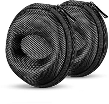 Ldirect 2 scatole per orologi da viaggio portatili, con chiusura lampo, per orologi da polso e smartwatch fino a 50 mm (nero)