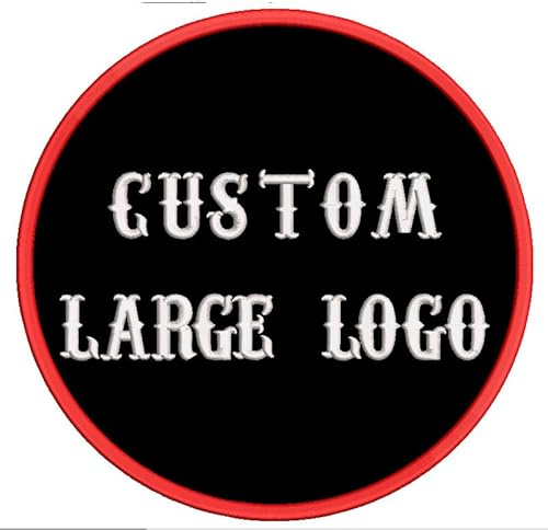 DIYEMB 1pcs Top Patch Custom Embroidered Biker Patches, Personalized Embroidery Rocker Patch Rider Motorcycle Patches for Veterans Vest or Jacket (Custom Color)