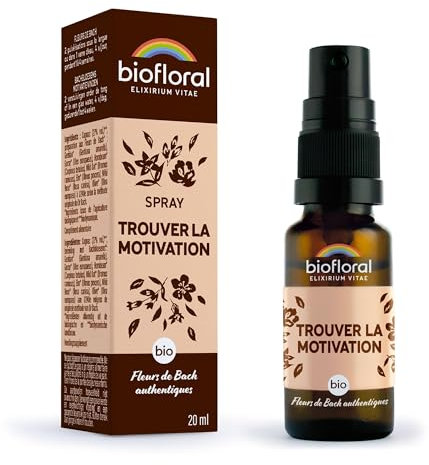 BIOFLORAL - Trouver la Motivation - BIO DEMETER - Spray 20 ML - Confiance et Energie Intérieure - Fleurs de Bach Authentiques