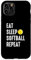 Hülle für iPhone 11 Pro Eat Sleep Softball Repeat lustig American USA Sports